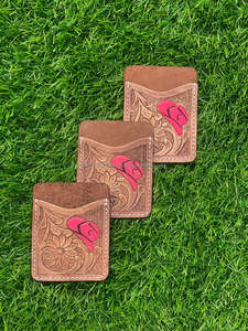 เคสใส่บัตรเครดิตทรงสี่เหลี่ยมผืนผ้าหนังถือด้วยมือขนาดเล็กน่ารักแบบตะวันตก - Product Image 6