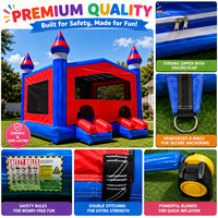 Château gonflable commercial, grande structure de saut pour enfants avec deux entrées, château gonflable extérieur pour fêtes