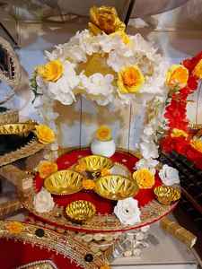 Nueva Llegada 2025 Fancy Net Gift Mehndi Basket Wedding Tray boda Mehndi Colorful Basket OEM Servicio Personalizado Pecking - Product Image 5