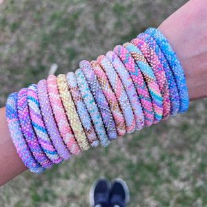 Pulsera de cuentas de cristal de primera calidad Napali, pulseras de rollo de colores mezclados, cuentas de cristal de Murano y cuentas de cristal, categoría de producto - Product Image 4