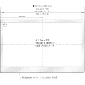 נפש 15.6 אלקטרונית 1920x1080 780nits 2 יציאות lvds ממשק tft lcd