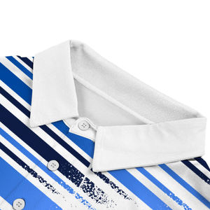 OME personalizado sublimación logo transpirable secado rápido hombres vintage estampado 100% algodón manga corta antiarrugas hombres camisetas polo - Product Image 4