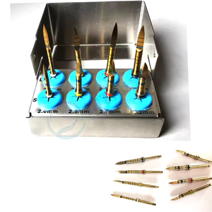 Juego de Fresas Quirúrgicas Eléctricas Doradas para Implantes Dentales, 8 Piezas, Fresas Piloto Largas/Cortas, Herramientas de Guía Quirúrgica, Kit de Instrumentos de Implantología - Product Image 4