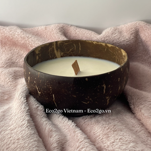 Vente 2025!!! Bols en bois biodégradables pour bougies/bougeoir à la noix de coco/bougies à la noix de coco fabriquées au Vietnam - Product Image 6