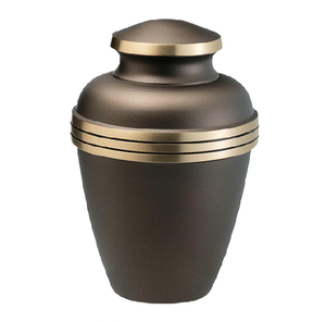 Urna de cremación de Metal de latón con acabado antiguo, suministros funerarios de cenizas para adultos de estilo americano de alta calidad - Product Image 5