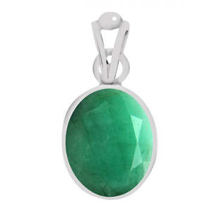 NOVAMART Fine Certified Natural <b>Emerald</b> Panna Gemstone <b>Pendant</b> with Inlay Technology Bezel Setting Wholesale Export - Product Image 1