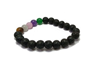 High Quality <b>Bracelet</b> Indian lava & Multi Stone Crystal <b>Bracelet</b> Natural Gemstone Fashion Jewelry <b>Men</b> and Women Gift Energy - Product Image 4