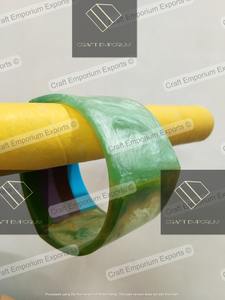 Multi Color Resin Bangle <b>Stack</b> with Hand Finished Antique Look Perfect Jewelry Gift for Her, for Mountains, Beaches or Parties - Product Image 4