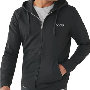 Pull à fermeture éclair décontracté pour hommes OEM Pull tricoté en pur coton pour la saison d'automne/Sweat-shirt à capuche de qualité bon marché dernier modèle - Product Image 1