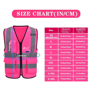Gilets de sécurité réfléchissants à glissière à prix compétitif gilet de sécurité haute visibilité multifonctionnel respirant à séchage rapide unisexe - Product Image 2