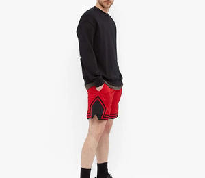 Shorts de basket-ball pour hommes en maille polyester de haute qualité, coupe décontractée, dernière tendance hip-hop, vente en gros, personnalisables, séchage rapide - Product Image 3