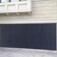 Porte de garage en acier à levage vertical automatique, personnalisable, texturée, coupe-vent, isolante thermiquement, insonorisée, anti-effraction