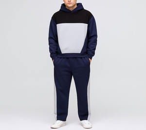 Survêtement à capuche surdimensionné en bloc survêtement en molleton lourd en gros pour le streetwear et le jogging survêtements décontractés unisexes - Product Image 2