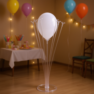 Soporte para Globos de Fiesta con 7 Soportes y Base Transparente para Decoraciones de Fiesta, Bolsa de 12 Piezas - Product Image 3