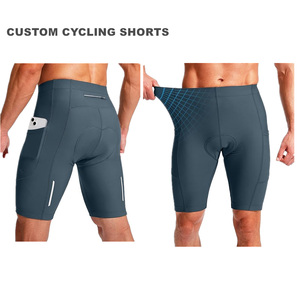 Pantalones cortos con pechera para hombre sublimados personalizados, ropa de ciclismo de nailon transpirable de alta elasticidad, pantalones medios 2024 para montar en bicicleta - Product Image 2