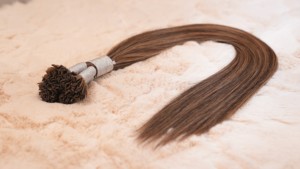 Venta al por mayor de calidad superior resaltado Color indio Remy Single Drawn Nail Tip Extensiones de cabello recto humano virgen Remy Extensiones - Product Image 2