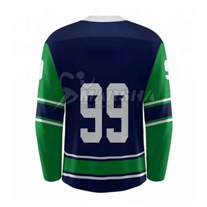 Jersey de hockey sobre hielo 100% poliéster, diseño y logotipo personalizados, fabricado en fábrica, jersey de hockey sobre hielo a bajo precio - Product Image 3