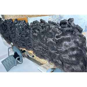 Haute qualité en vrac cuticule aligné indien vierge HD dentelle brute lâche profonde vague naturelle pré-collée ruban trame Extensions cheveux naturels - Product Image 3