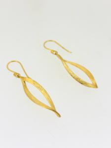Pendientes Colgantes de Plata de Ley 925 con Diseño Elegante, Hechos a Mano, Étnicos, Sólidos, en Forma de Gota Trenzada, Mate, Chapados en Oro de 18K, para Mujer, Regalo - Product Image 2