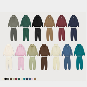 Ensemble survêtement unisexe pour homme d'hiver, sweat-shirt et pantalon de survêtement personnalisés, polaire respirant, séchage rapide - Product Image 2