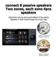PW730T+RC530 8*30W WiFi & Android 7 pouces Écran tactile mural avec haut-parleurs et amplificateurs haute fidélité