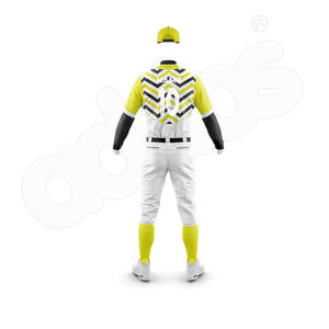 Ropa deportiva de béisbol y softbol de colores personalizados para hombres, uniformes transpirables y de sublimación blancos, negros y amarillos - Product Image 5