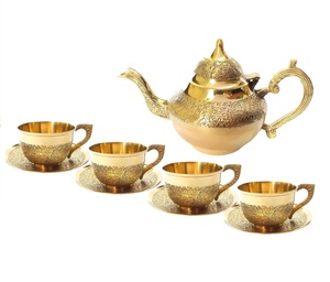 Brass <b>Teapot</b> with Unique Design and Handle Ideal for Serving Tea or Enhancing Ethnic Decor Displays - Product Image 5
