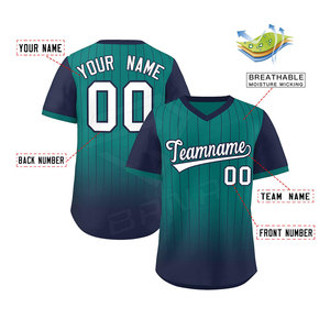 ชุดเสื้อเบสบอลและซอฟต์บอลชุดเครื่องแบบแห้งเร็วเทคนิคการพิมพ์สูงแบบยูนิเซ็กซ์ผ้าโพลีเอสเตอร์ลายว่างเปล่า - Product Image 4