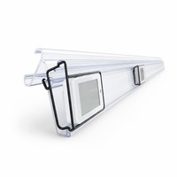 Support d'étiquette électronique en plastique à clipser sur rail pour affichage de prix en magasin de détail, taille personnalisée, vente en gros, approvisionnement en vrac