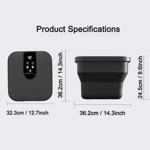 Masajeador de baño de pies plegable portátil-Bañera de spa inteligente para pies con calefacción y vibración para la relajación de los pies - Product Image 4