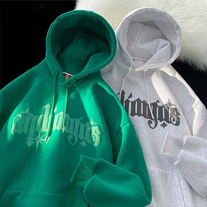 Vente chaude Personnalisé 3D Puff Impression Hoodies 100% Coton Sweats À Capuche Lourds Streetwear Hommes Pull 400gsm Sweats À Capuche Surdimensionnés - Product Image 2