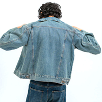 Veste en jean en coton de haute qualité pour homme, style vintage personnalisé, grande taille, vêtement d'hiver à boutons avec service OEM