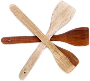 Juego de utensilios de madera de teca Natural clásica para manualidades HF, cucharas de cocina para bodas, espátulas ligeras y duraderas, capacidad de 10ml para - Product Image 1