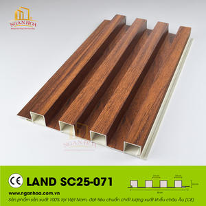 Panneau mural cannelé en PVC personnalisé au design moderne européen 3 ondulations Panneaux muraux de décoration ignifugée d'intérieur directement du Vietnam - Product Image 2