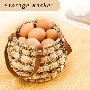 Cesta Ovalada de Mimbre Estilo Rústico con Asa para Recoger Huevos Frescos, Cesta Ovalada Multiusos de Mimbre Viettimecraft al por Mayor - Product Image 5