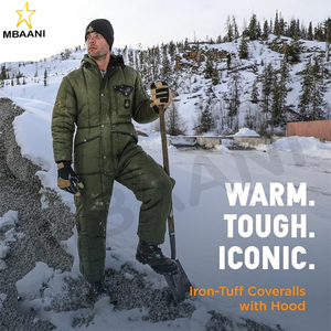 Combinaisons isolées Iron-Tuff pour hommes avec capuche -50F Combinaison pour froid extrême Classement confort - Product Image 6
