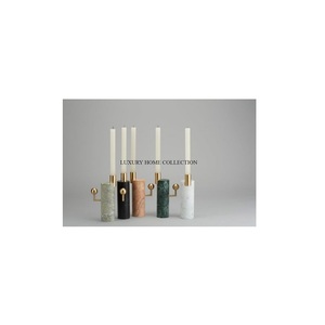 Set of 5 Solid Marble Table Decorative Lightening Candle Holders Standard Designing Lights Creative <b>Candlestick</b> Holders Indoor - Product Image 1