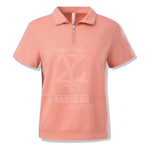 2023 nouvelles femmes coton/fibre de bambou à manches courtes pour Polo femmes été o-cou T-Shirt pull solide motif tricoté - Product Image 1