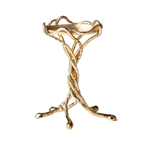 ที่ใส่เทียนคริสต์มาสลวดบิดโลหะสีทองที่ทนทานทำด้วยมือสำหรับการตกแต่งบ้านการแสดงบนโต๊ะ - Product Image 1