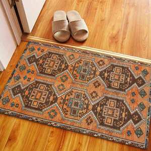 Brown Kilim Pattern Printed Rug: Thick, Persian, Moroccan, Wedding, <b>Car</b> <b>Mat</b>, Gift,Nonwoven Soft Rug - Product Image 4