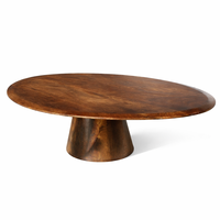 Mesa de Comedor de Madera de Mango Sólida, Estilo Moderno, Lujoso, Rústico, para Hotel, 110 cm, Tamaños Personalizados, Ecológica, para Sala de Estar