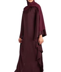 Abaya de Dubaï de qualité supérieure en gros, robe élégante en satin pour femmes musulmanes, ensemble avec hijab, robe musulmane pour femmes, vêtements islamiques - Product Image 3