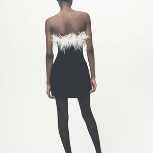 Robe en plumes extensibles pour femmes fermeture à glissière cachée sur le côté séchage rapide et respirant personnalisé nouveau Design robe de carrière de haute qualité - Product Image 2