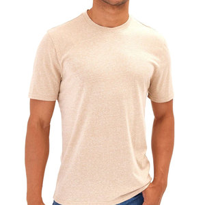 Venta al por mayor de ropa de fábrica 100% algodón camisetas Unisex en blanco liso impresión Slim Fit hombres camiseta OEM 50% Algodón logotipo personalizado camiseta - Product Image 1