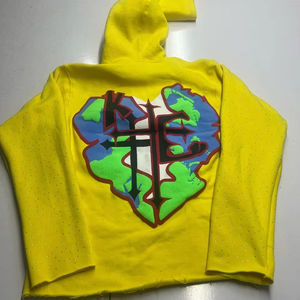 Sudaderas con Capucha y Cremallera Personalizadas de Alta Calidad para Hombre, Forradas de Felpa, Unisex, 100% Algodón, con Estampado Puff - Product Image 3