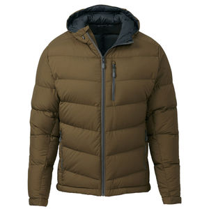 Personalizado para los hombres de gran tamaño chaqueta de invierno burbuja acolchada con cuello con capucha y logotipo frontal personalizado para OEM - Product Image 1