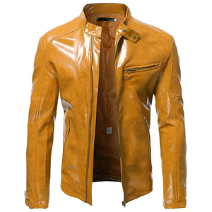 Chaqueta de cuero de alta calidad para hombre, diseño personalizado de invierno, Pu para hombre, soporte de tela de lona personalizado - Product Image 3