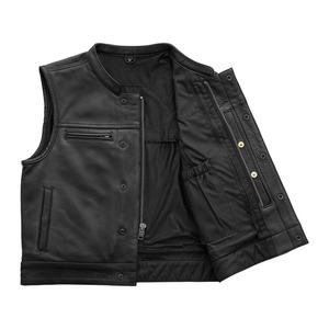 Gilet en cuir pour hommes, cuir épais pour les motards de cruisers à prix avantageux - Product Image 3