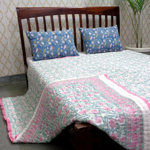 Latest Stylished Custom <b>Blanket</b> Indian Manufacturer Hand Block Printed Soft Cotton Voile Dohar Queen Size for Bulk Supply - Product Image 6