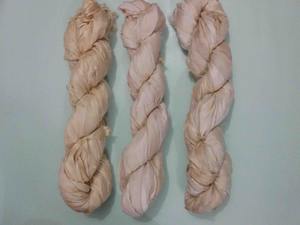 ม้วนริบบิ้นผ้าไหมสีขาวส่าหรีขนาด3นิ้วรีไซเคิล100กรัมสำหรับถักย้อมสีและงานฝีมือ - Product Image 6